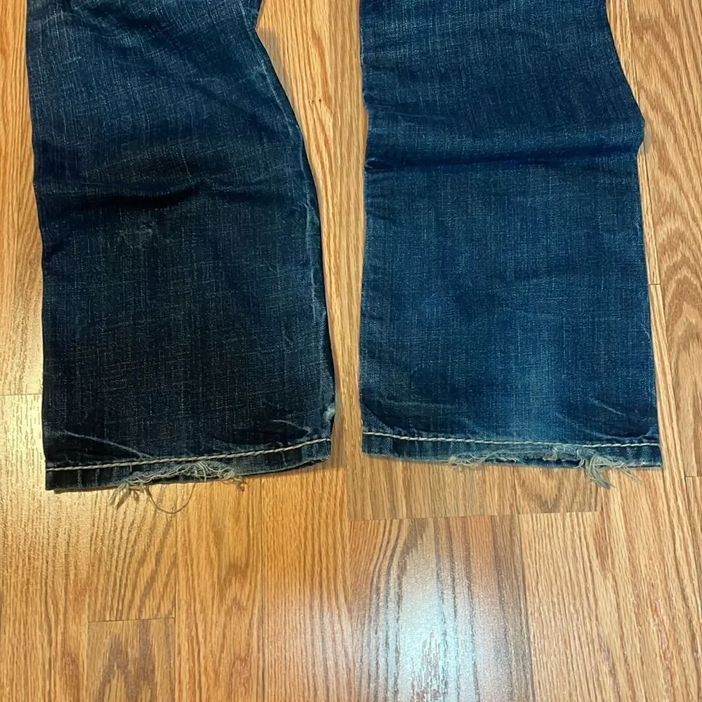 Y2K Express Slim Boot Cut Jeans, Low rise, Thick Topstitching, 31 x 30